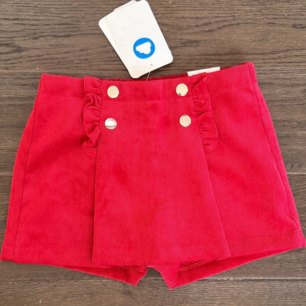 Mayoral Baby Girl Red Corduroy Skort